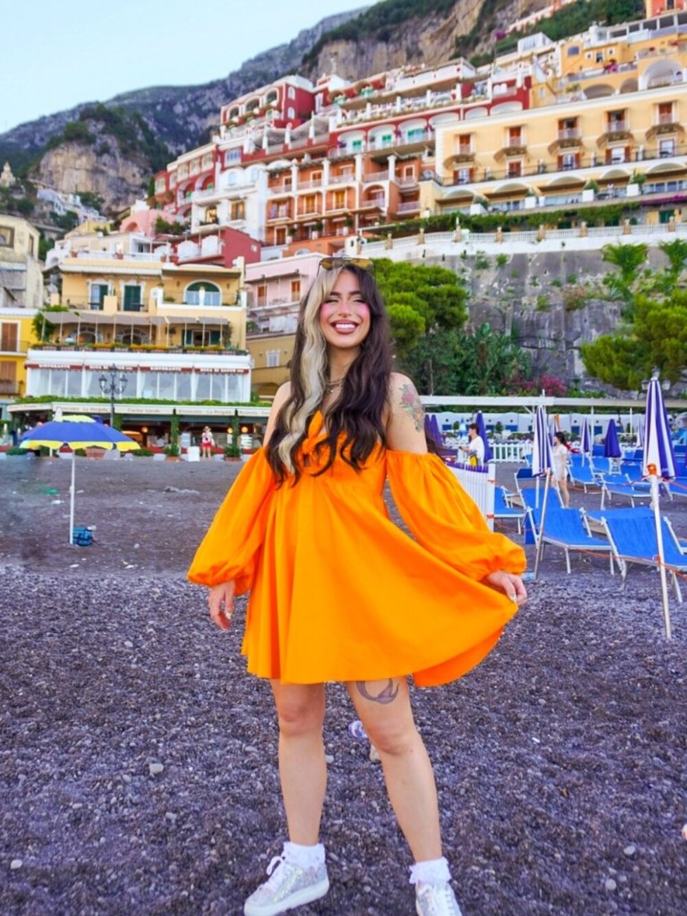 St Lucia Orange Mini Dress